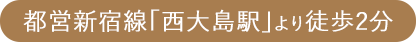 西大島あたらし眼科は都営新宿線「西大島駅」より徒歩2分です